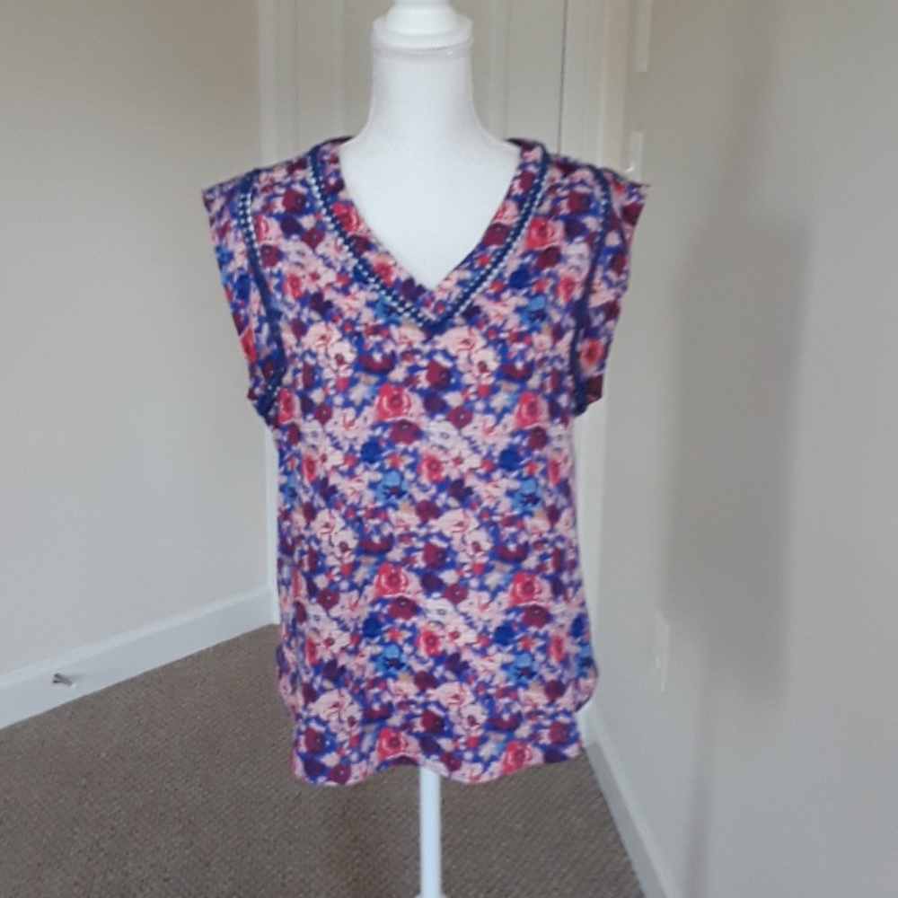 Carla crocheted detail blouse